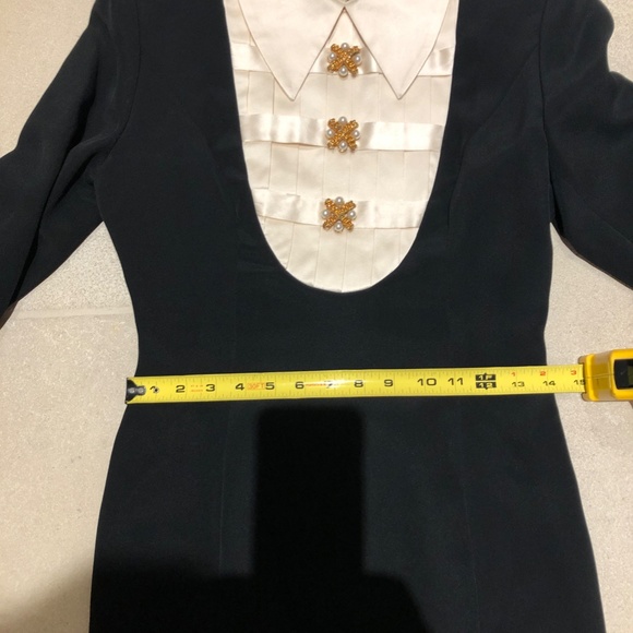 Julie and Leonard, Size 4, Black and cream dress - Picture 5 of 6